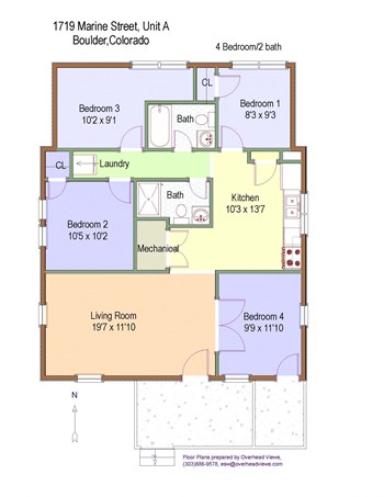 1719 Marine St A Floor Plan